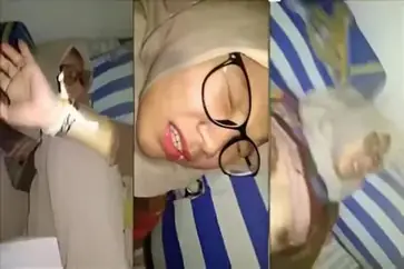 Cewek SMA Hijab Kacamata Memek Tembem Digenjot Brutal